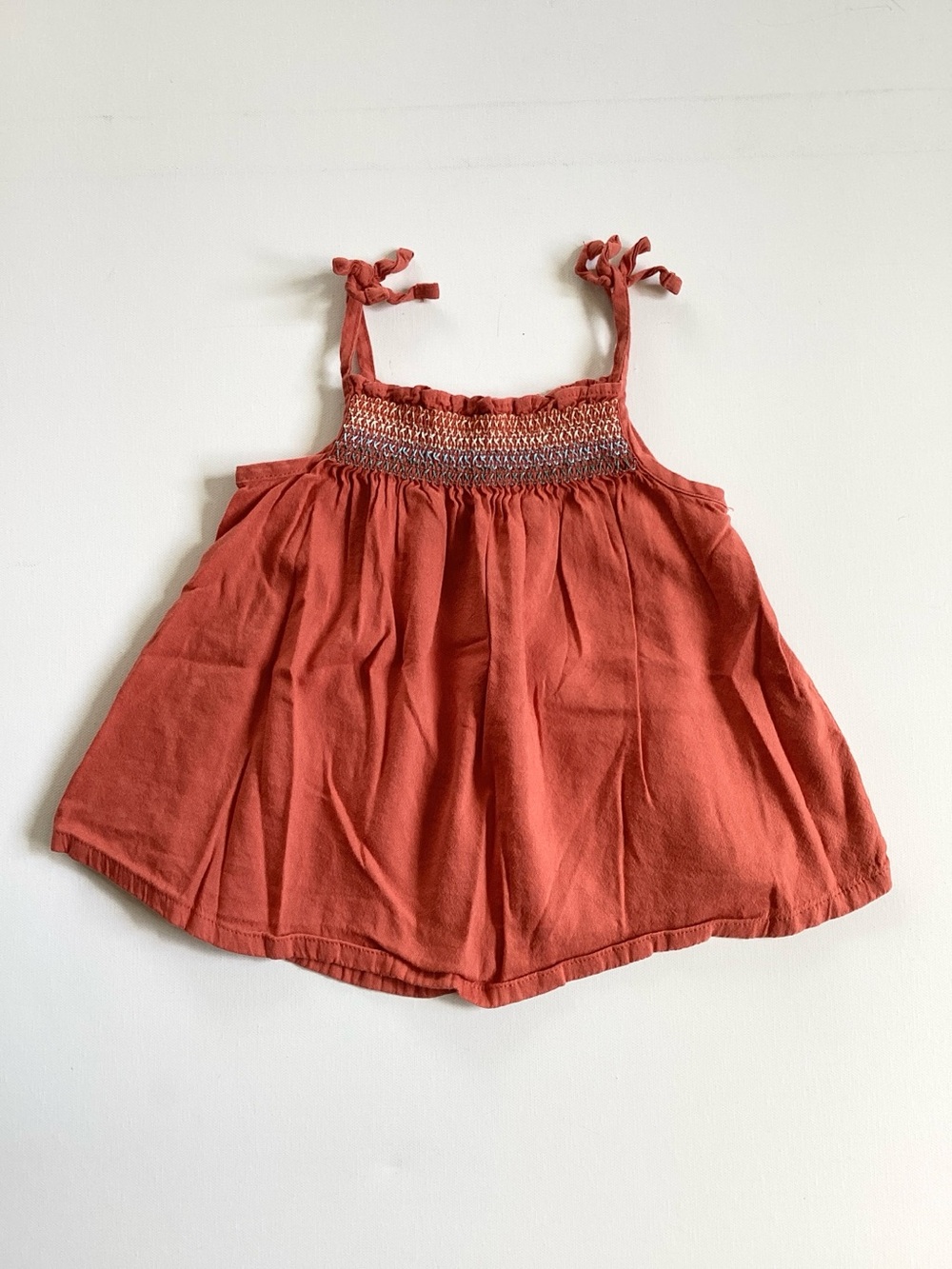 Old Navy Rust Smocked Tank Top